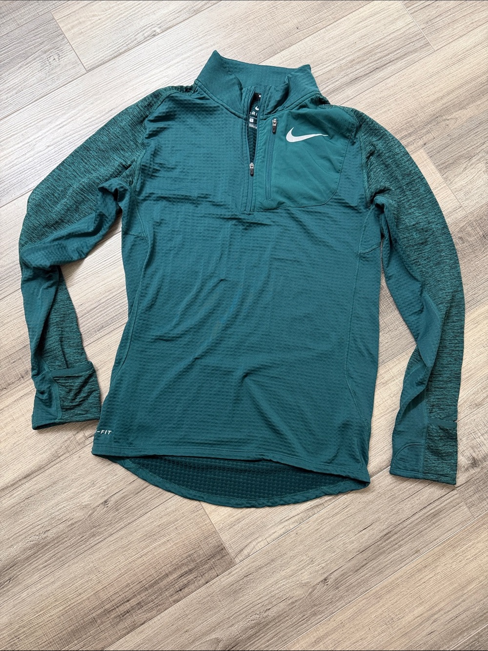 Nike  Teal Half-Zip Athletic Pullover